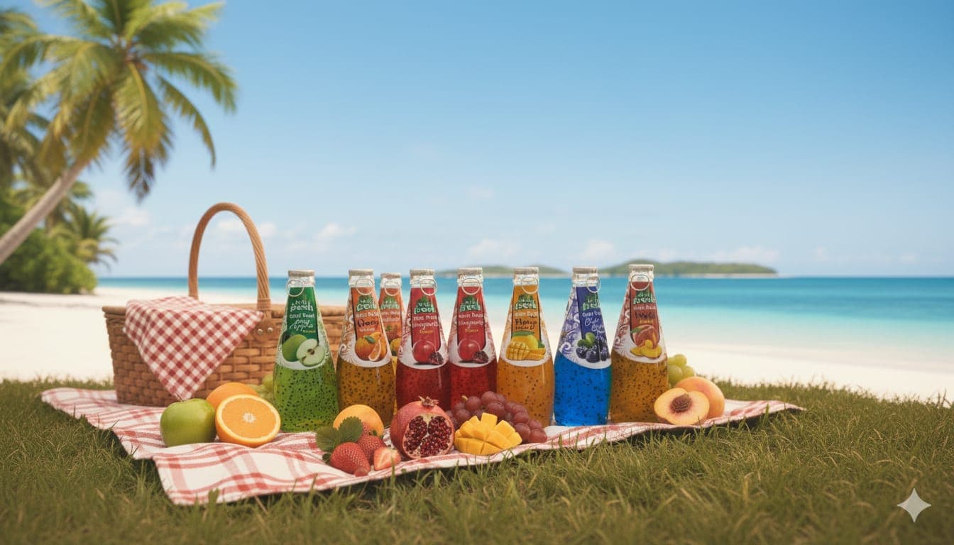 Haidery Foods basil seed drink collection — the full flavor range